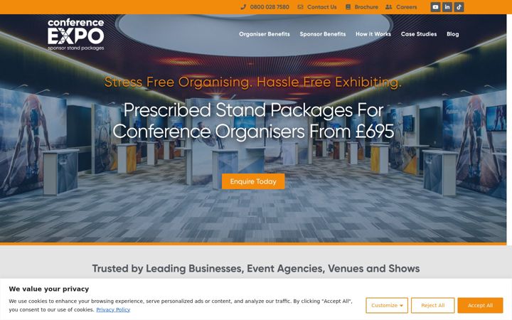 Screenshot of conferenceexpo.com