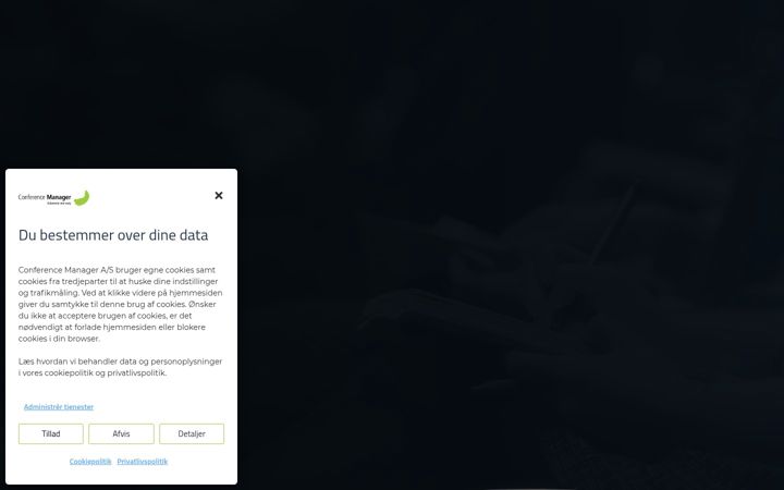 Screenshot of conferencemanager.dk