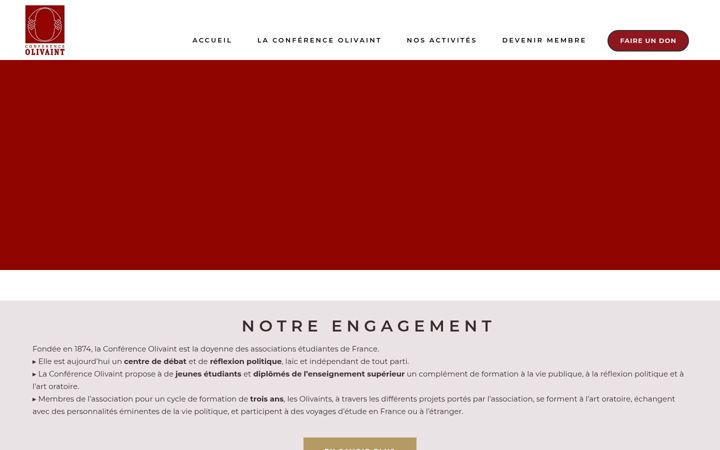 Screenshot ta' conferenceolivaint.fr