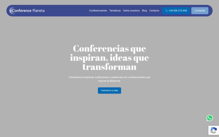 Screenshot of conferenceplaneta.com