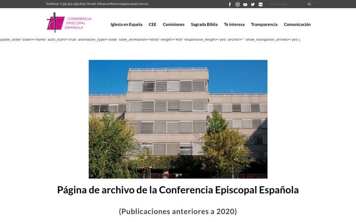 Screenshot of conferenciaepiscopal.com.es