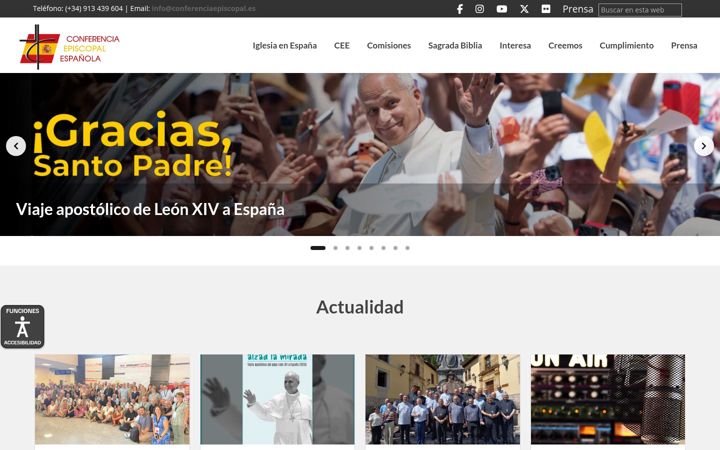 Screenshot of conferenciaepiscopal.es