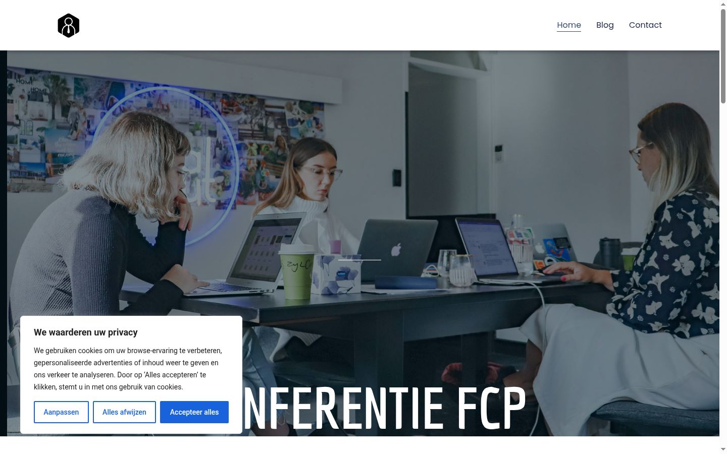 Posnetek zaslona pasice za privolitev, prikazane pred kakršno koli interakcijo