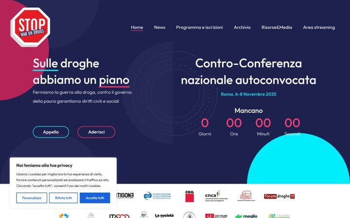 Ekraanipilt saidist conferenzadroghe.it