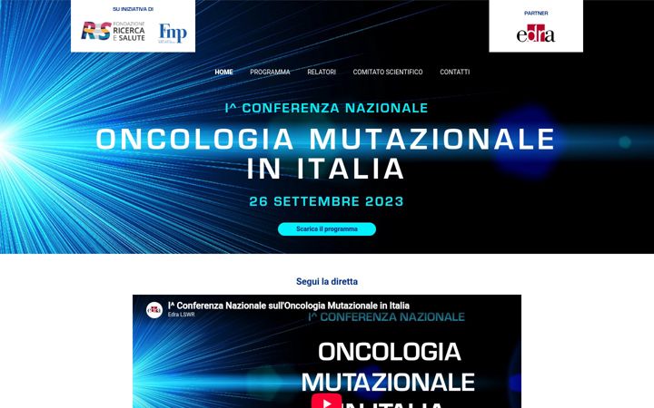 Ekraanipilt saidist conferenzaoncologiamutazionale.it