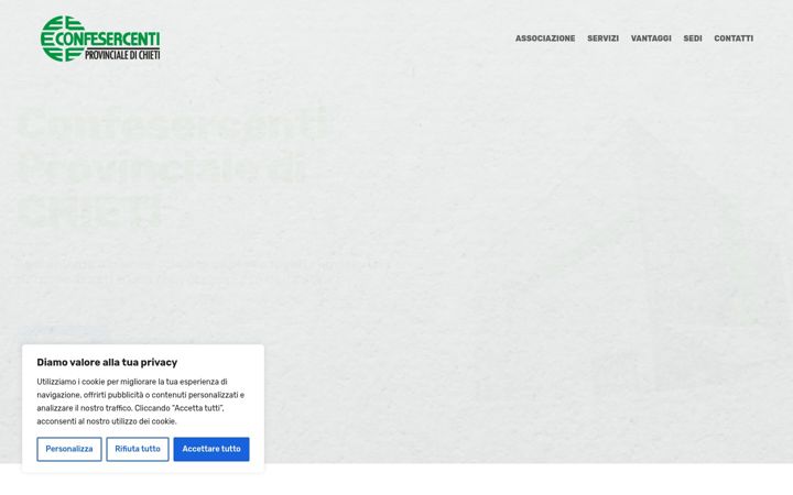 Screenshot of confesercentich.it