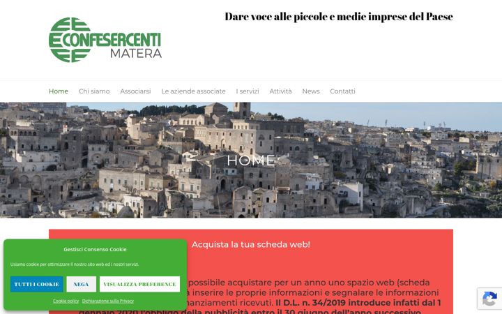 Screenshot of confesercentimatera.it
