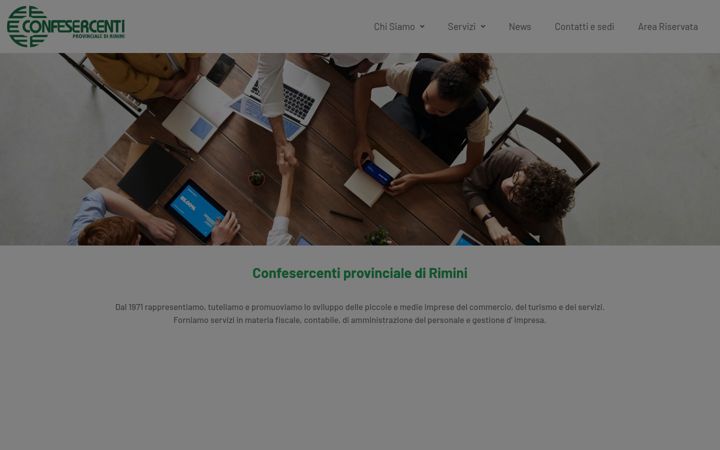 Screenshot of confesercentirimini.it