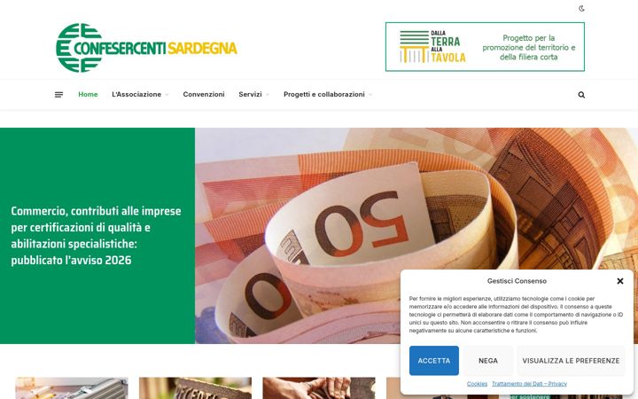 Screenshot of confesercentisardegna.it