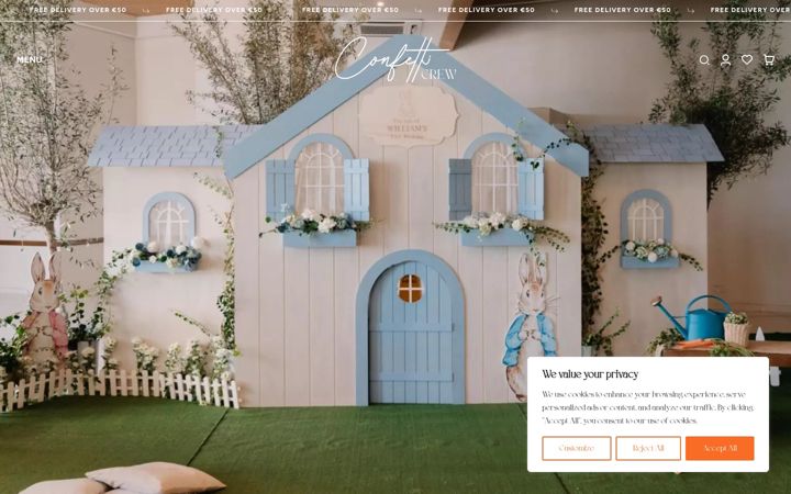 Screenshot of confetti-crew.com