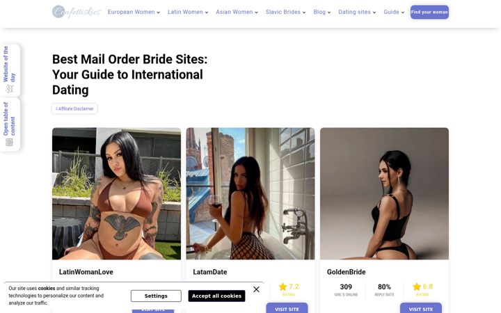 Screenshot of confettiskies.com