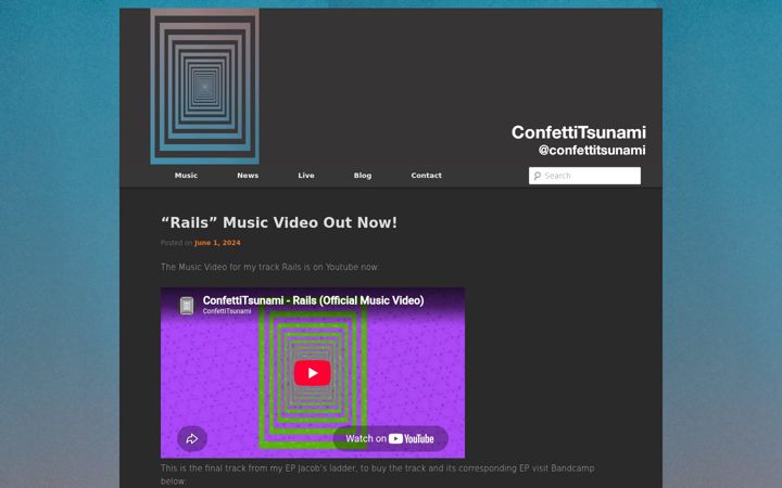 Screenshot of confettitsunami.co.uk