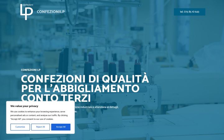 Screenshot of confezionilp.it