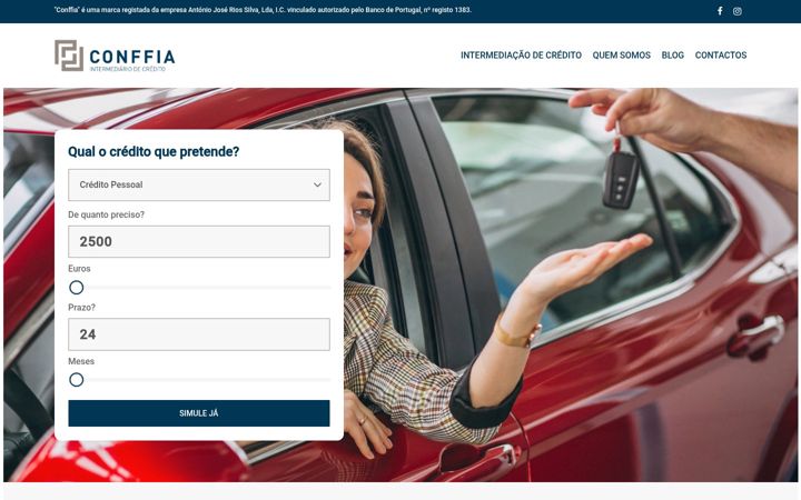 Screenshot of conffia.pt