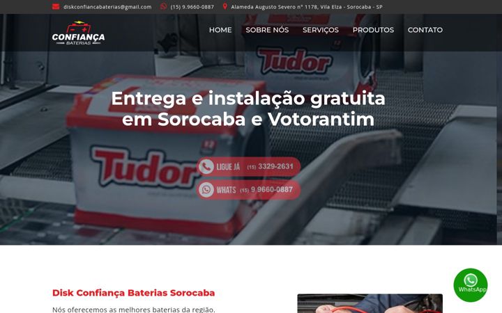 Screenshot of confiancadiskbaterias.com.br