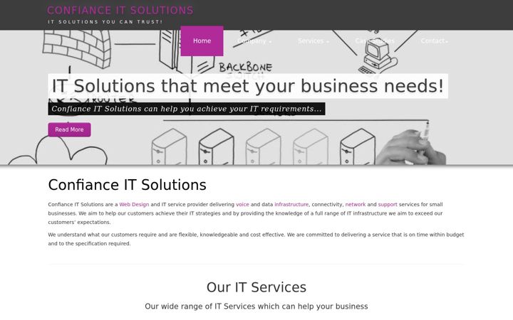 Screenshot of confianceitsolutions.com