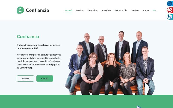 Screenshot of confiancia.be