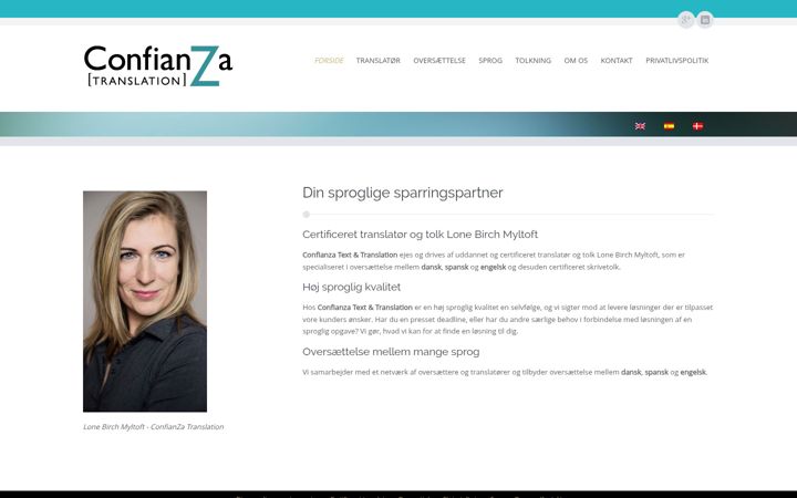 Screenshot of confianza.dk