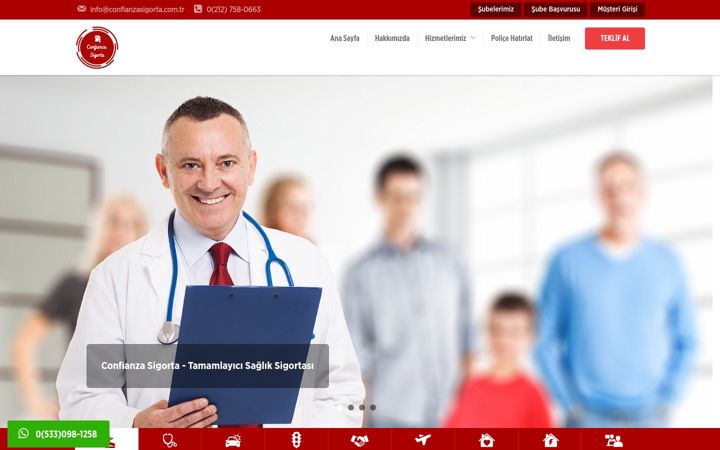 Screenshot of confianzasigorta.com.tr