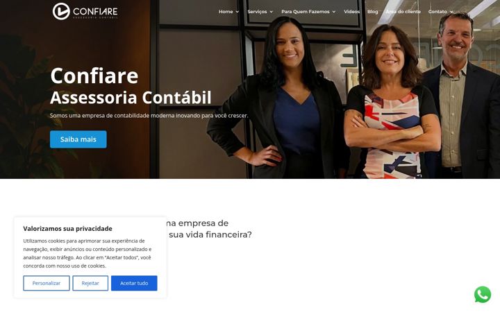 Screenshot of confiare.com.br