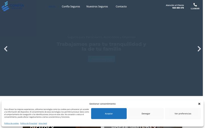 Screenshot of confiaseguros.es