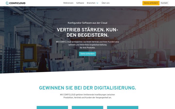 Screenshot of conficloud.de