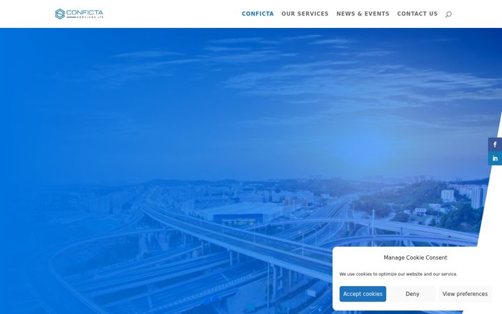 Screenshot of confictaservices.com