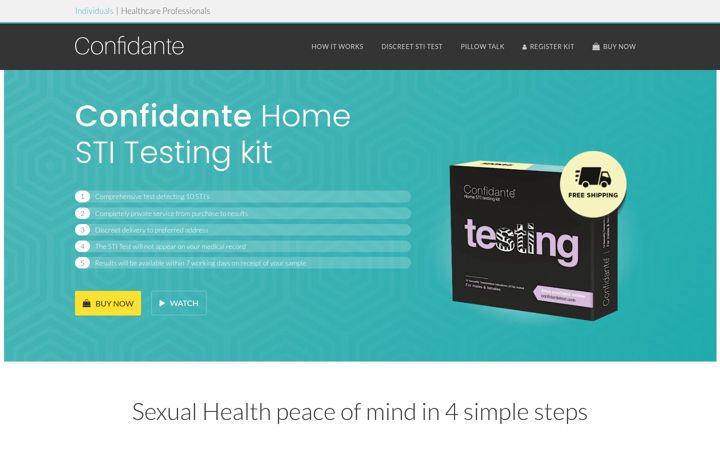 Képernyőkép: confidantetest.com