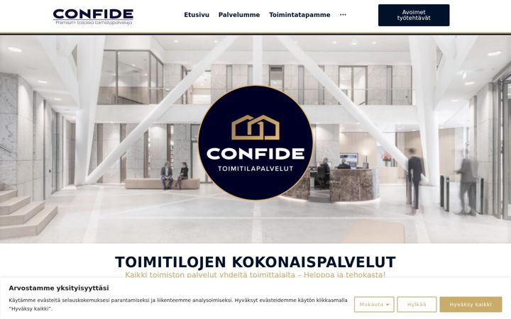 Screenshot of confide.fi
