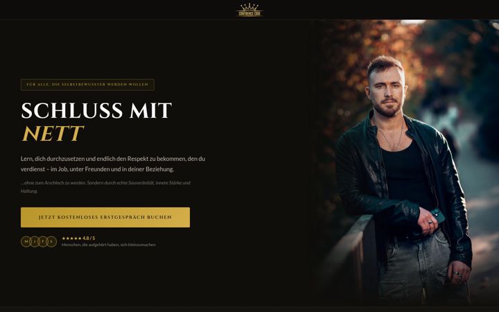 Screenshot of confidence-code.de