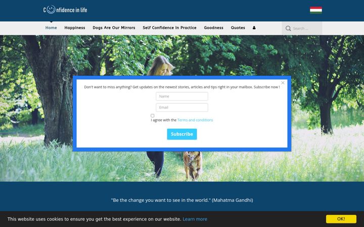 Screenshot of confidenceinlife.com