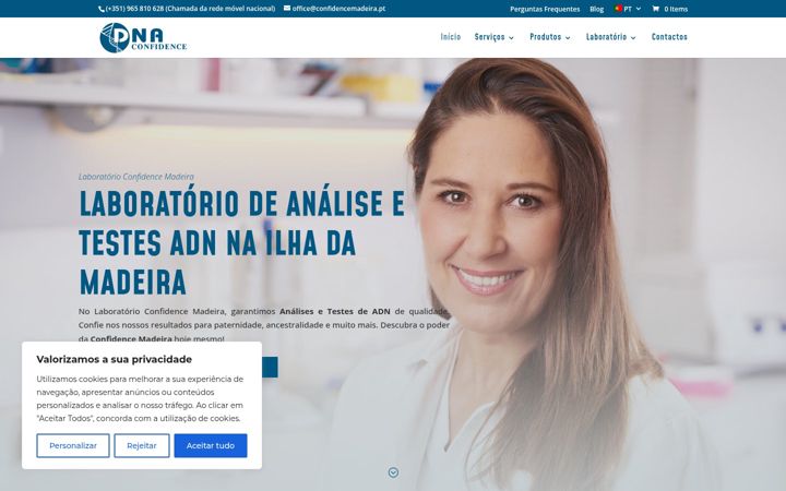 Screenshot of confidencemadeira.pt