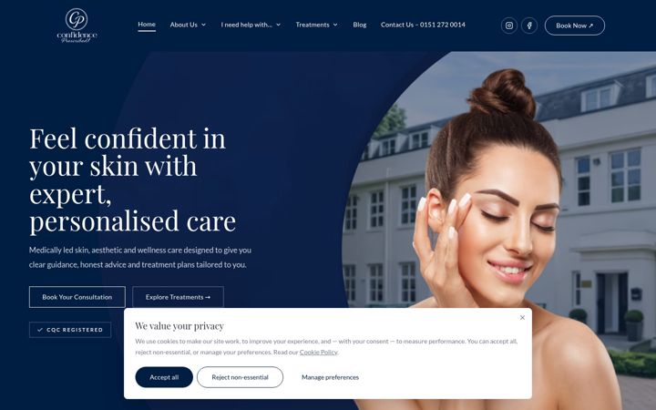 Screenshot of confidenceprescribed.co.uk