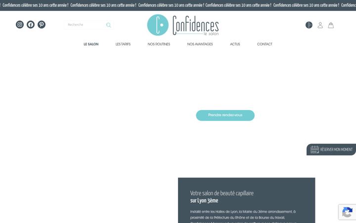Screenshot of confidences-coiffure-lyon3.fr