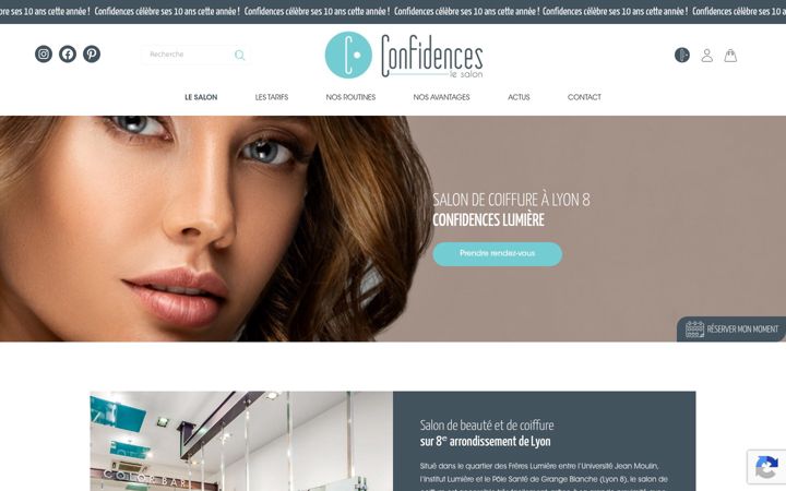 Screenshot of confidences-coiffure-lyon8.fr