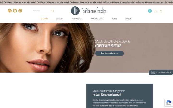 Screenshot of confidences-prestige-coiffure-lyon6.fr