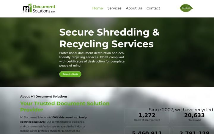 Capture d'écran de confidentialpapershredding.ie