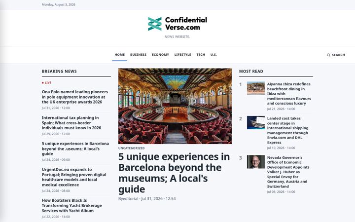 Screenshot of confidentialverse.com
