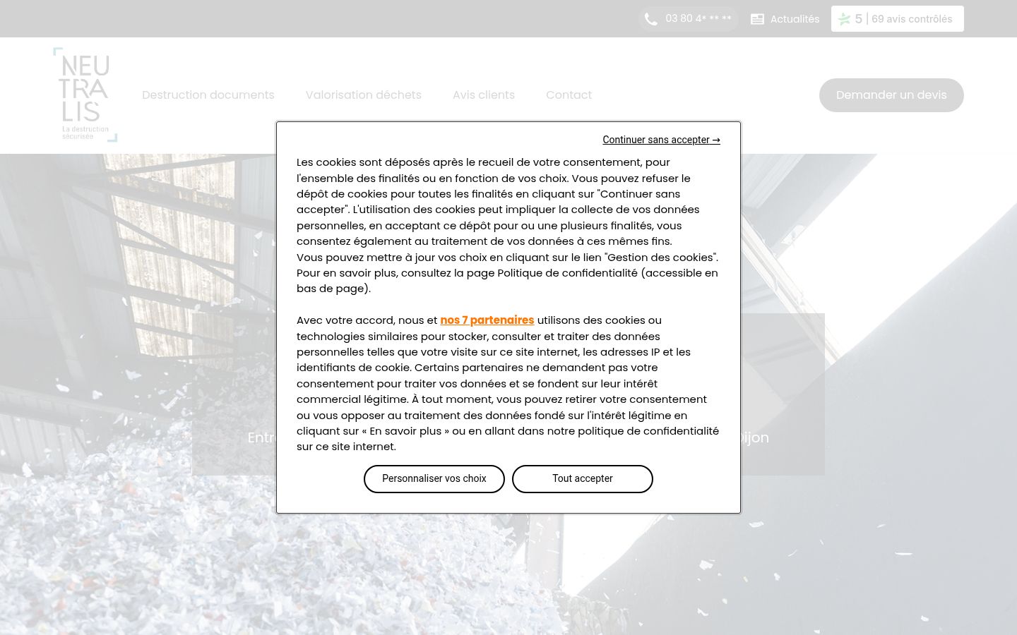 Screenshot tal-banner tal-kunsens muri qabel kwalunkwe interazzjoni