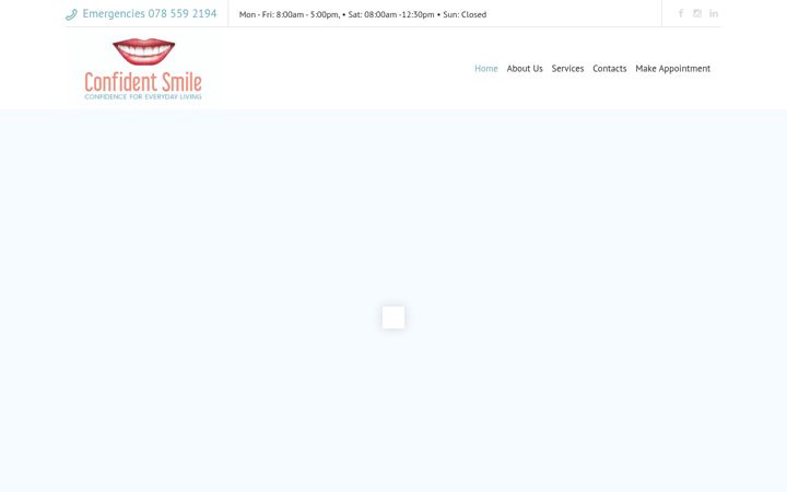 Екранна снимка на confidentsmiledentist.co.za