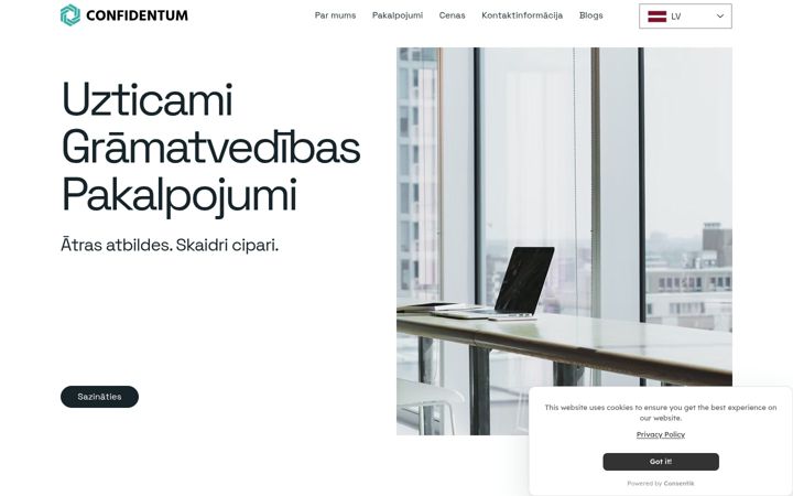 Screenshot of confidentum.com