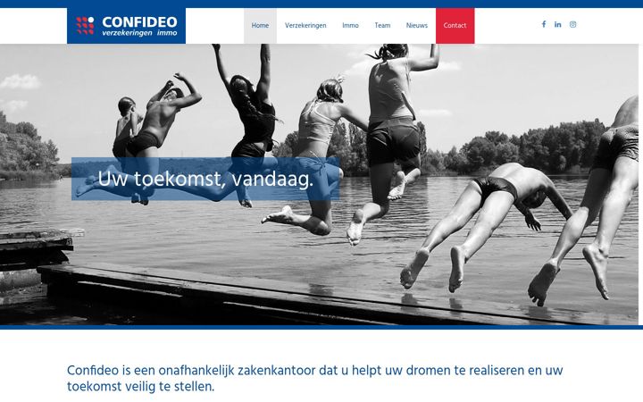 Screenshot of confideo.be