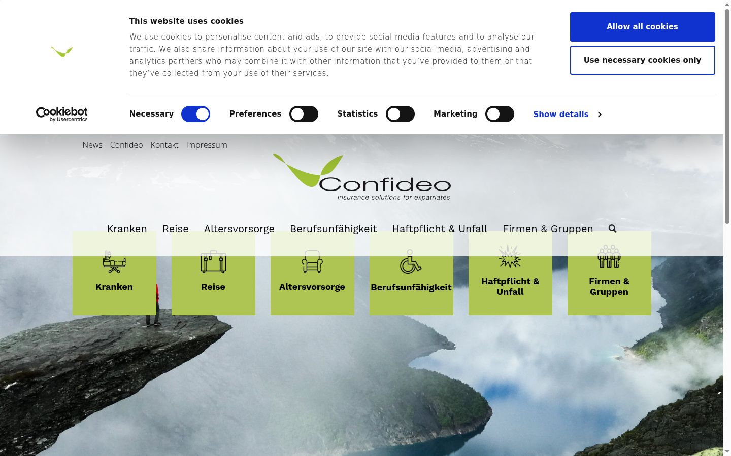 Screenshot tal-banner tal-kunsens muri qabel kwalunkwe interazzjoni