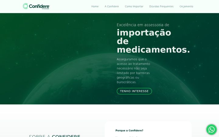Snímek obrazovky confiderepharma.com.br
