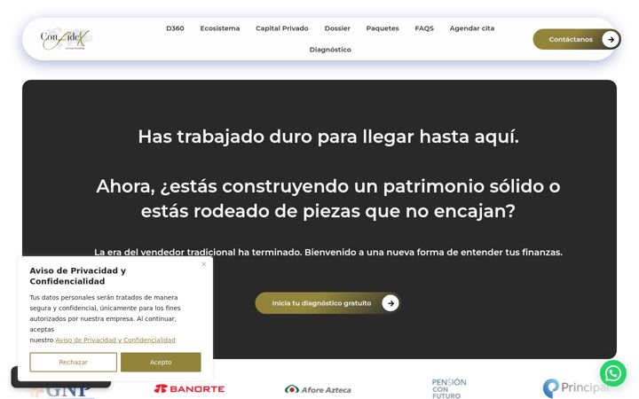 Screenshot of confidexmx.com