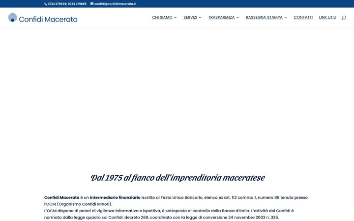 Skärmbild av confidimacerata.it