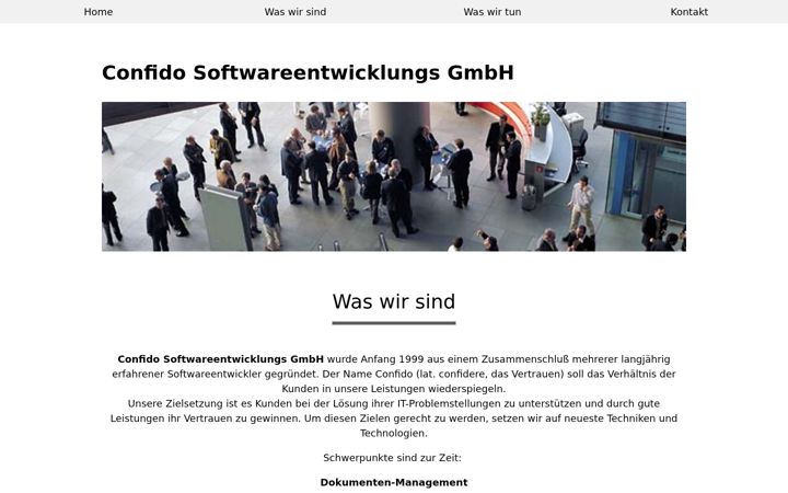 Screenshot of confido.de