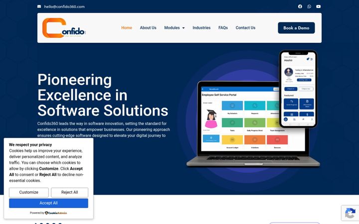 Screenshot of confido360.com