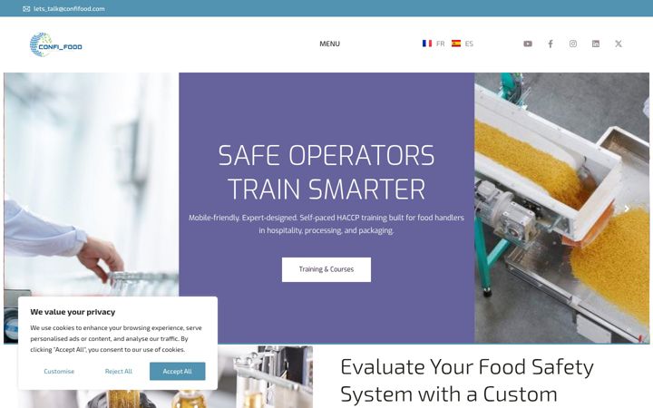 Screenshot of confifood.com