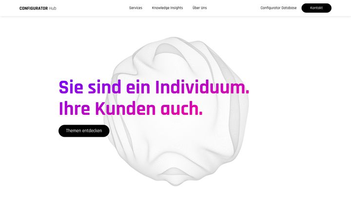 Screenshot of configurator-hub.com
